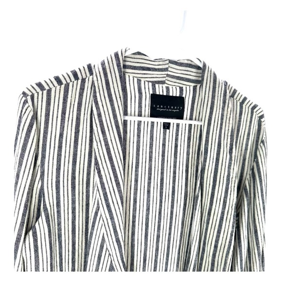 Sanctuary | L Large Striped Linen Blend Blazer Jacket - Picture 3 of 8